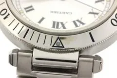 Cartier カルティエ 腕時計 パシャ ドゥ プロンジャー 38mm W31005H3 ステンレススチール ホワイト文字盤 自動巻き【472】SJ