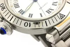 Cartier カルティエ 腕時計 パシャ ドゥ プロンジャー 38mm W31005H3 ステンレススチール ホワイト文字盤 自動巻き【472】SJ