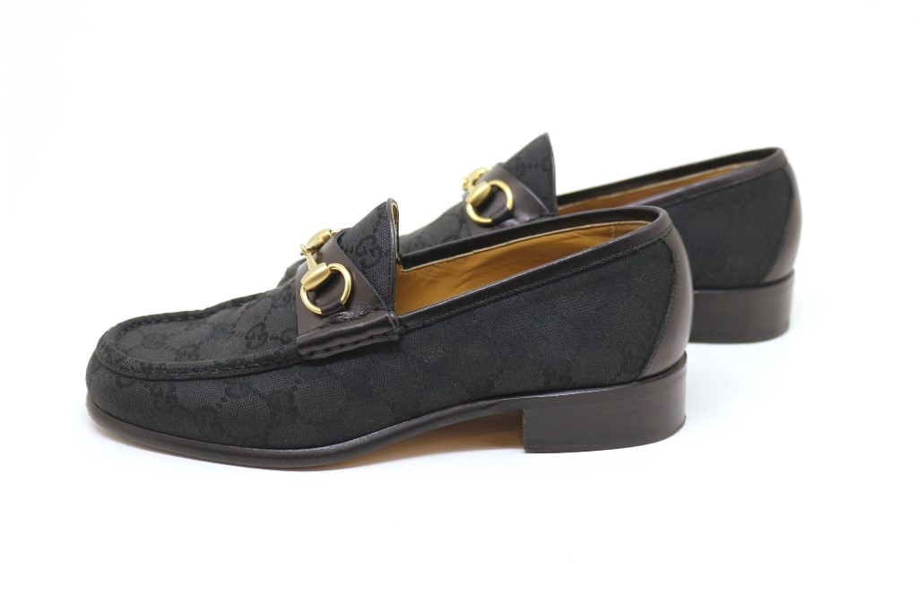 GUCCI/グッチ/ホースビットローファー/size36/黒/GGキャンバス