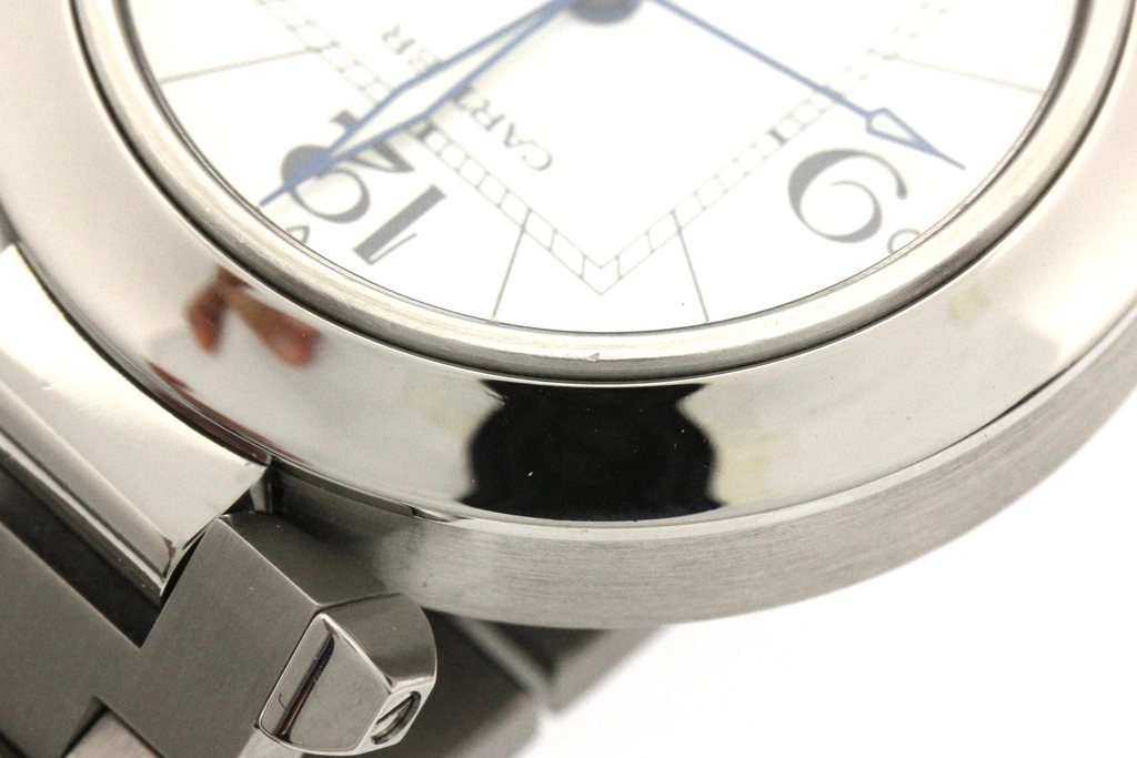 Cartier カルティエ 腕時計 2006年正規品 パシャC W31074M7 ステンレススティール ホワイト文字盤 自動巻き 【472】SJ