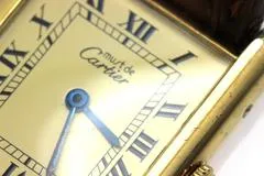 Cartier カルティエ 腕時計 マストタンクLM W1002754 シルバー925/GP/アリゲーターベルト クォーツ【472】SJ