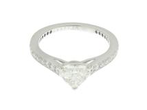 GRAFF　グラフ　貴金属・宝石　ハートシェイプダイヤリング　プラチナ950　ダイヤモンド0.50ct　6号　212000217036　【437】