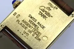 Cartier カルティエ 腕時計 マストタンクLM W1002754 シルバー925/GP/アリゲーターベルト クォーツ【472】SJ