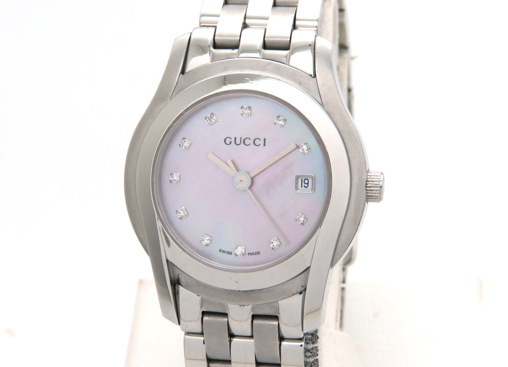 GUCCI グッチ 腕時計 レディース 5500L ピンクシェル