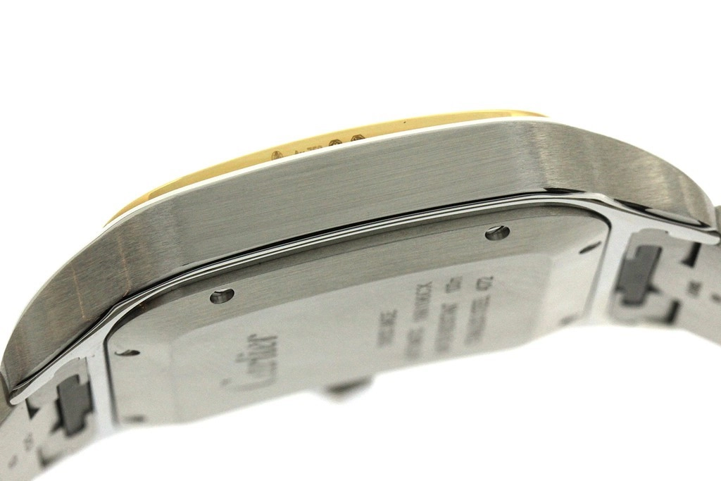 Cartier カルティエ 腕時計 2022年正規品 サントス ドゥ カルティエ ウォッチ LM W2SA0009 K18イエローゴールド/スティール シルバー文字盤 自動巻き【472】SJ