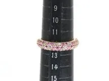 JEWELRY ノンブランドジュエリー 指輪 リング K18 ピンクゴールド ピンクサファイア ダイヤモンド 4.3g 12号【473】