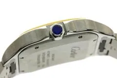Cartier カルティエ 腕時計 2022年正規品 サントス ドゥ カルティエ ウォッチ LM W2SA0009 K18イエローゴールド/スティール シルバー文字盤 自動巻き【472】SJ