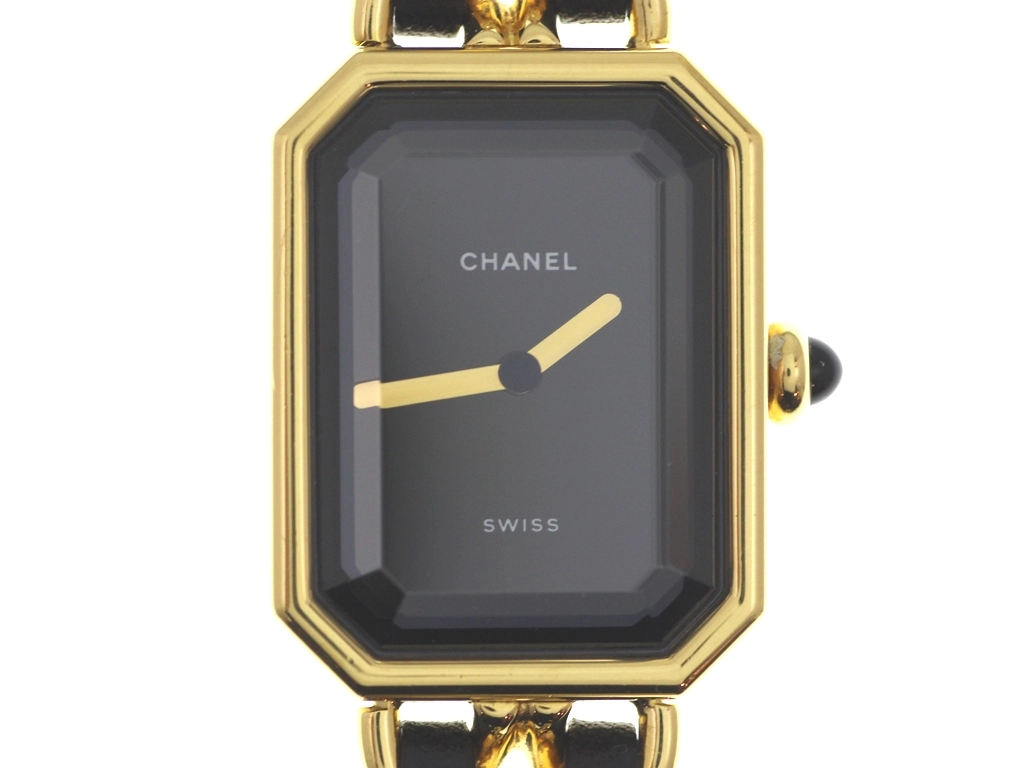 CHANEL シャネル 腕時計 プルミエールM H0001 ゴールドメッキ/革 