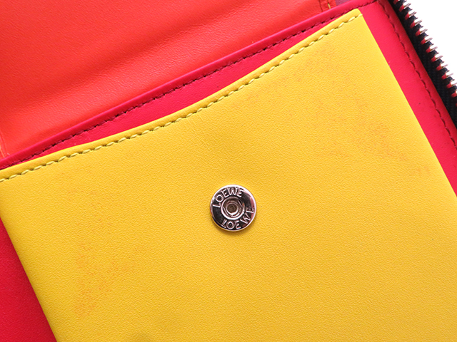 LOEWE ロエベ レインボースクエアジップウォレット ブルー