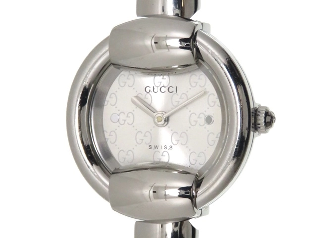 GUCCI timepieces バングルウォッチ黒文字盤 ラウンド 1400L グッチ] グッチ・GUCCI 1400L SS 黒文字盤 クオーツ時計【中古