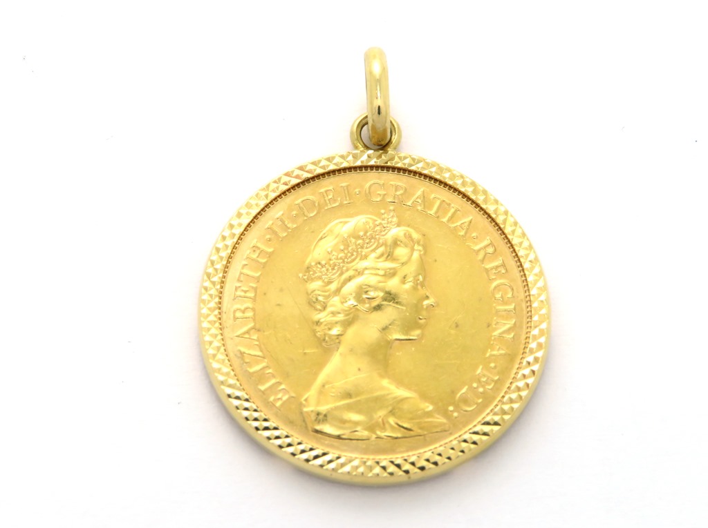 エリザベス女王金貨 ネックレス K18 K22 - ネックレス