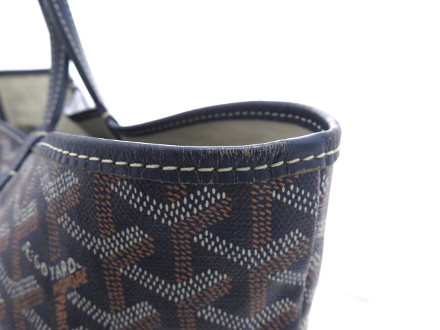 GOYARD ゴヤール トートバッグ サンルイPM ネイビー PVC GOYARD ゴヤール トートバッグ サンルイPM ネイビー PVC