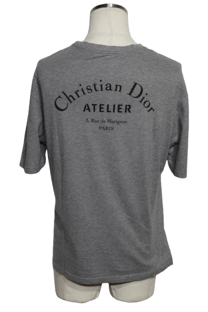 Dior ディオール 衣類 半袖Tシャツ メンズS グレー コットン