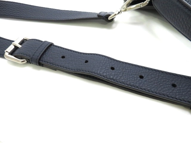 FENDI フェンディ ピーカブー アイシーユー トートバッグ ショルダーバッグ レザー ネイビー【473】