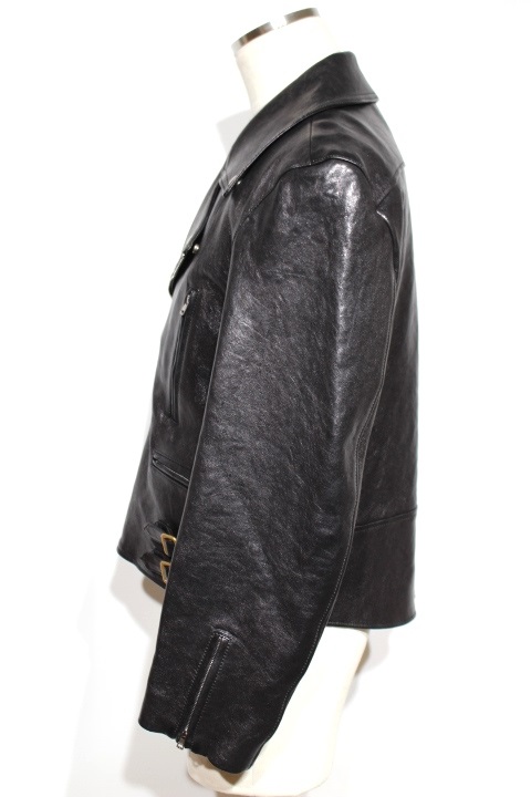 GUCCI グッチ 衣類 ブルゾン レザージャケット メンズ46 ブラック 羊革 