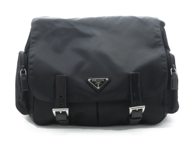 PRADA ショルダーバッグ ブラック ナイロン プラダ PRADA ナイロンショルダー ブラック シルバー金具
