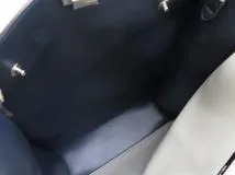 FENDI フェンディ ピーカブー アイシーユー トートバッグ ショルダーバッグ レザー ネイビー【473】