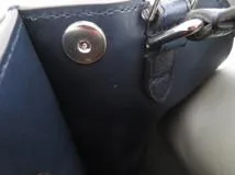 FENDI フェンディ ピーカブー アイシーユー トートバッグ ショルダーバッグ レザー ネイビー【473】