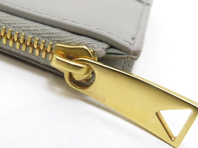 BOTTEGA VENETA ボッテガ・ヴェネタ カセット フラグメントケース グレー/ライトブルー レザー 765460【430】2120000320507