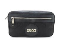 GUCCI　グッチ　オフザグリッド　ＧＧナイロン　ウエストバッグ　ブラック　ナイロン　631341　2148103915970【437】
