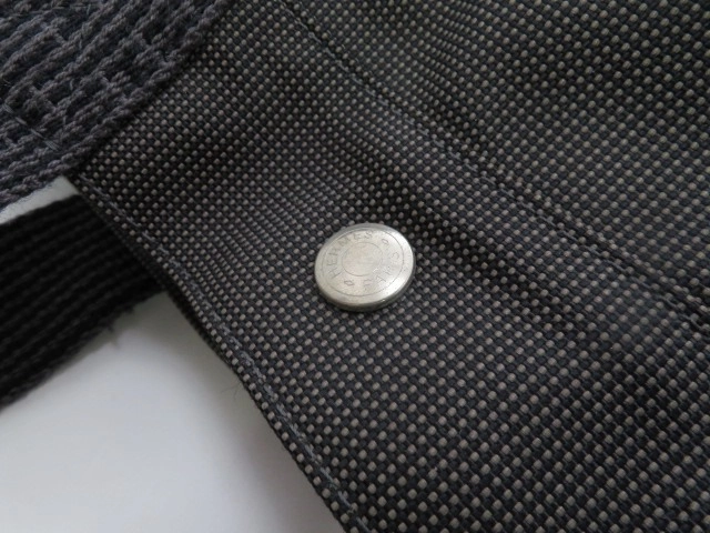 HERMES エルメス エールライントートMM トートバッグ キャンバス グレー【473】