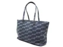 BALENCIAGA　バレンシアガ　トートバッグ　ＢＢモノグラム　ショルダートート　ブルー　デニム　702698　2143100498501　【中古】【大黒屋】【200】