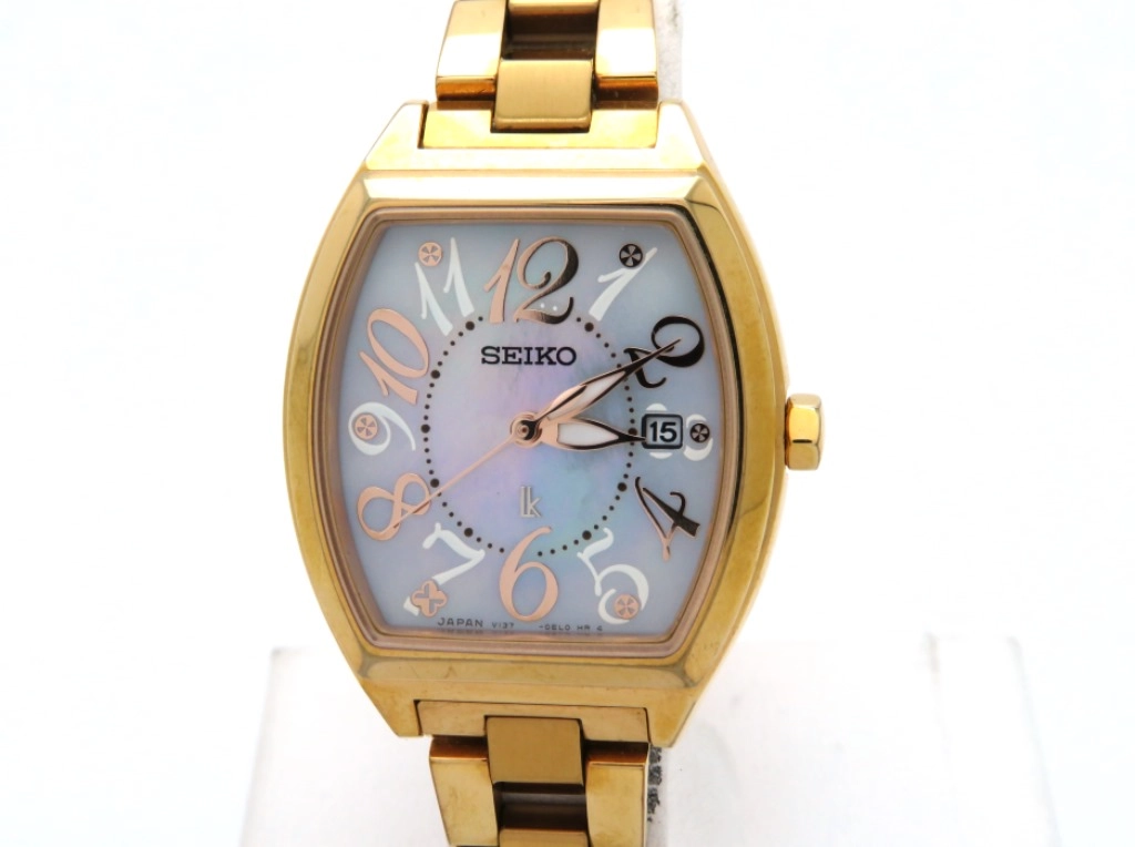 特価価格 V137 0AR0 SEIKO セイコー 時計 ルキア ゴールドカラー - 時計