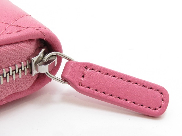 CHANEL シャネル マトラッセ コインケース ピンク×SV ラムスキン