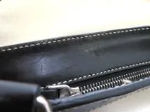 PRADA プラダ ロゴジャガード ショルダーバッグ ベージュ ブラック キャンバス レザー【473】