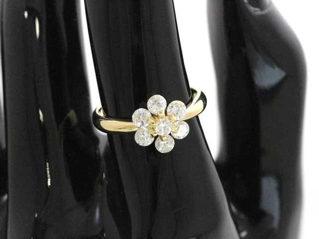 JEWELRY ノンブランド ジュエリー 指輪 リング K18 イエローゴールド ダイヤモンド 13.5号 3.8g【473】