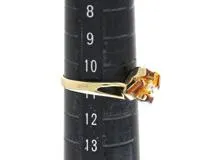JEWELRY ノンブランド ジュエリー 指輪 リング K18 イエローゴールド トパーズ ダイヤモンド 11号 3.0g【473】