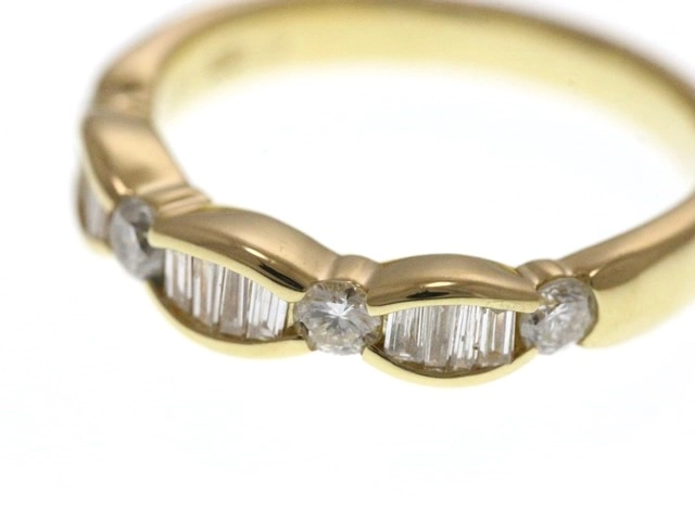 JEWELRY ノンブランド ジュエリー 指輪 リング K18 イエローゴールド ダイヤモンド 10.5号 3.8g【473】