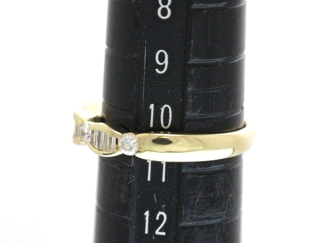 JEWELRY ノンブランド ジュエリー 指輪 リング K18 イエローゴールド ダイヤモンド 10.5号 3.8g【473】