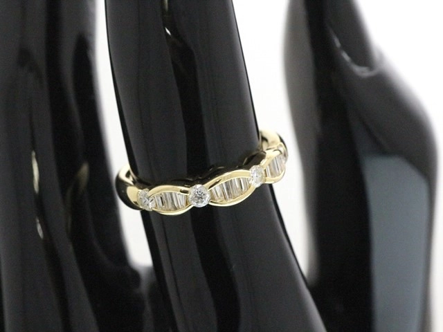 JEWELRY ノンブランド ジュエリー 指輪 リング K18 イエローゴールド ダイヤモンド 10.5号 3.8g【473】