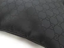 GUCCI グッチ GG ショルダーバッグ ナイロン レザー ブラック アウトレット【473】