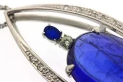 JEWELRY ノンブランドジュエリー ネックレス プラチナ850/プラチナ900 タンザナイト10.59/ダイヤモンド0.12/アオイナイト0.09/オパール0.05ct【472】SJ