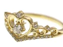 JEWELRY ノンブランド ジュエリー 指輪 リング K18 イエローゴールド ダイヤモンド 15号 3.4g【473】