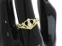 JEWELRY ノンブランド ジュエリー 指輪 リング K18 イエローゴールド ダイヤモンド 15号 3.4g【473】