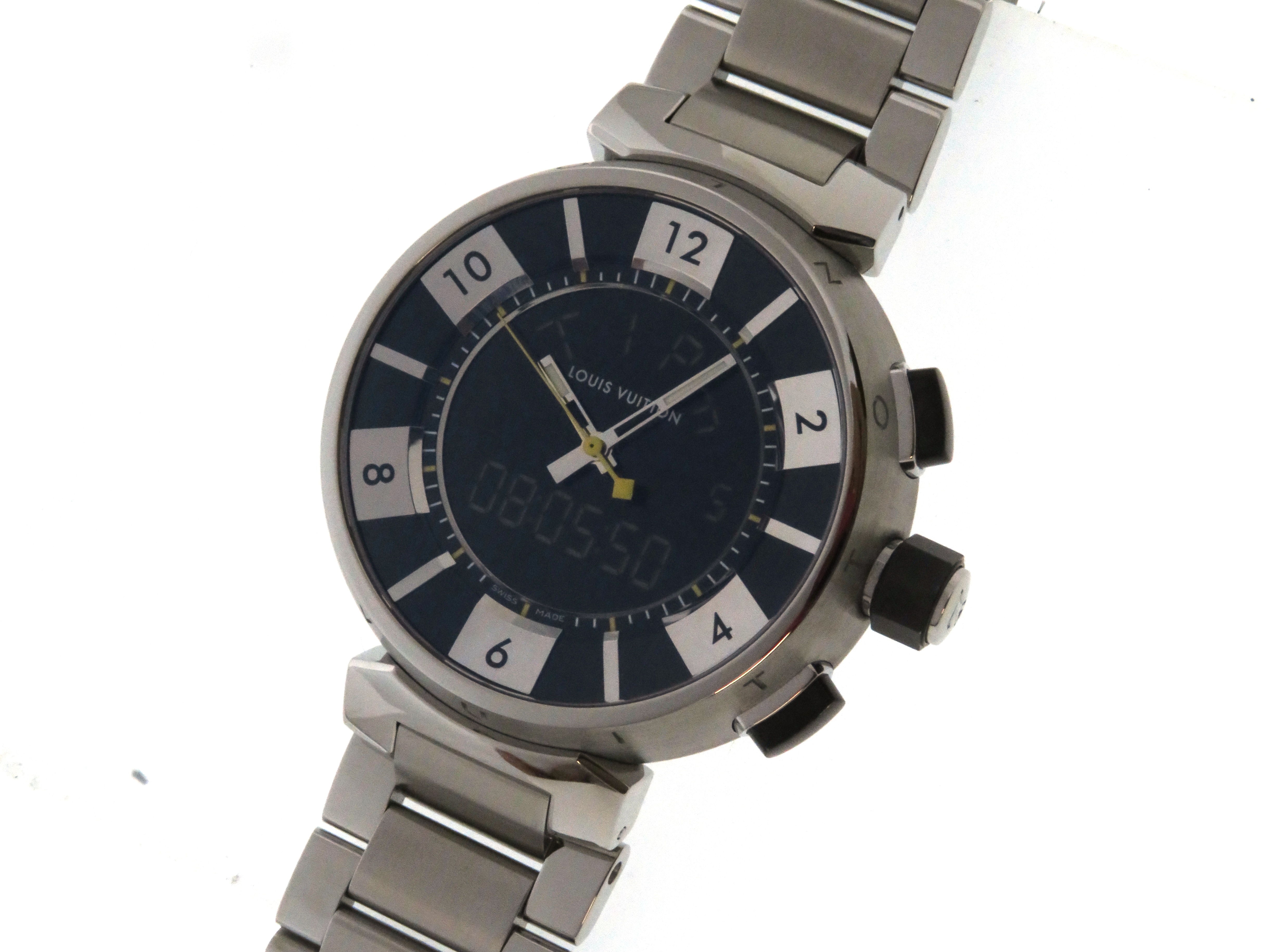男性に人気！ ルイヴィトン Q118F1 ブラック イン タンブール - 腕時計 ...