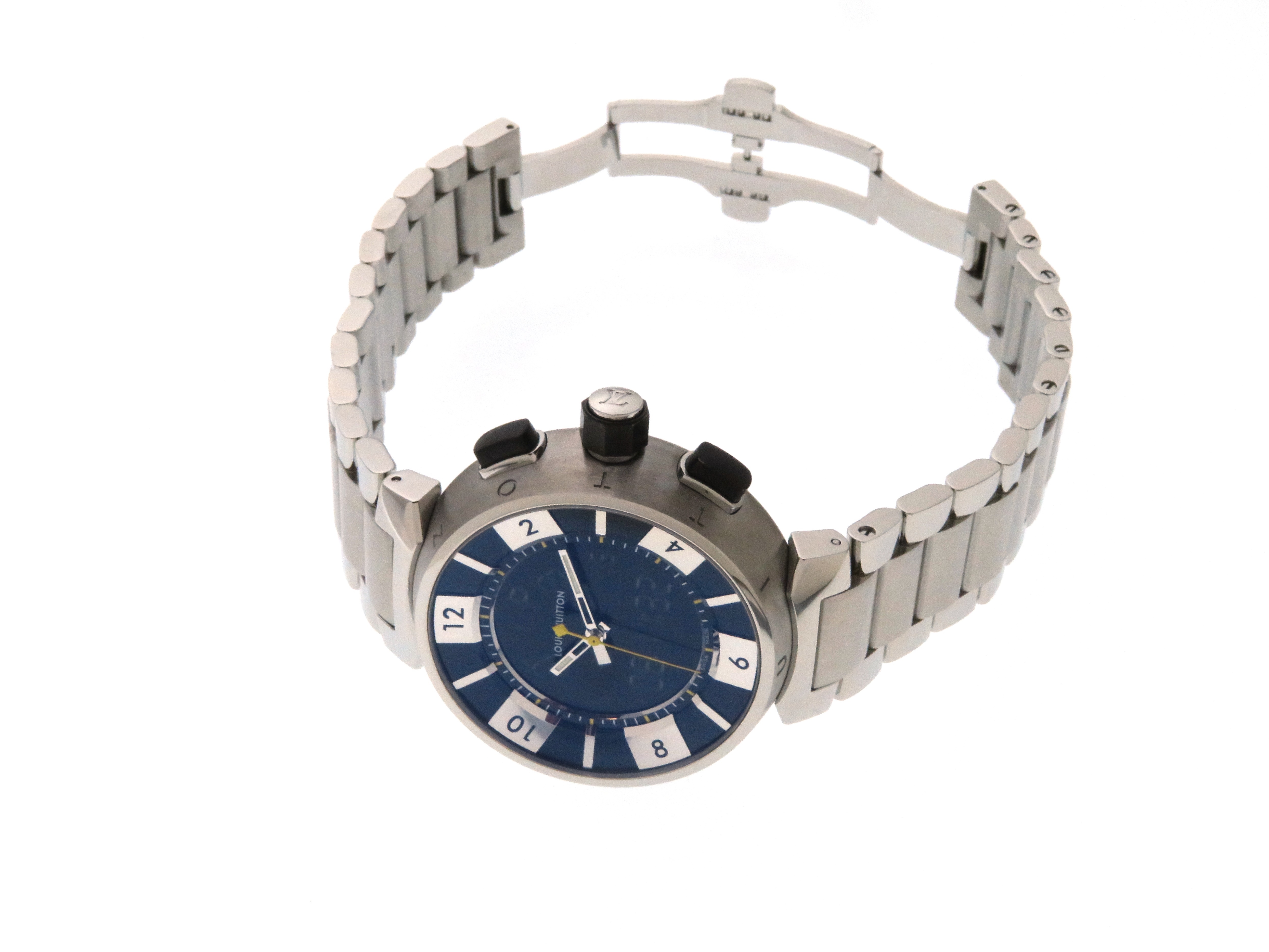 男性に人気！ ルイヴィトン Q118F1 ブラック イン タンブール - 腕時計 ...