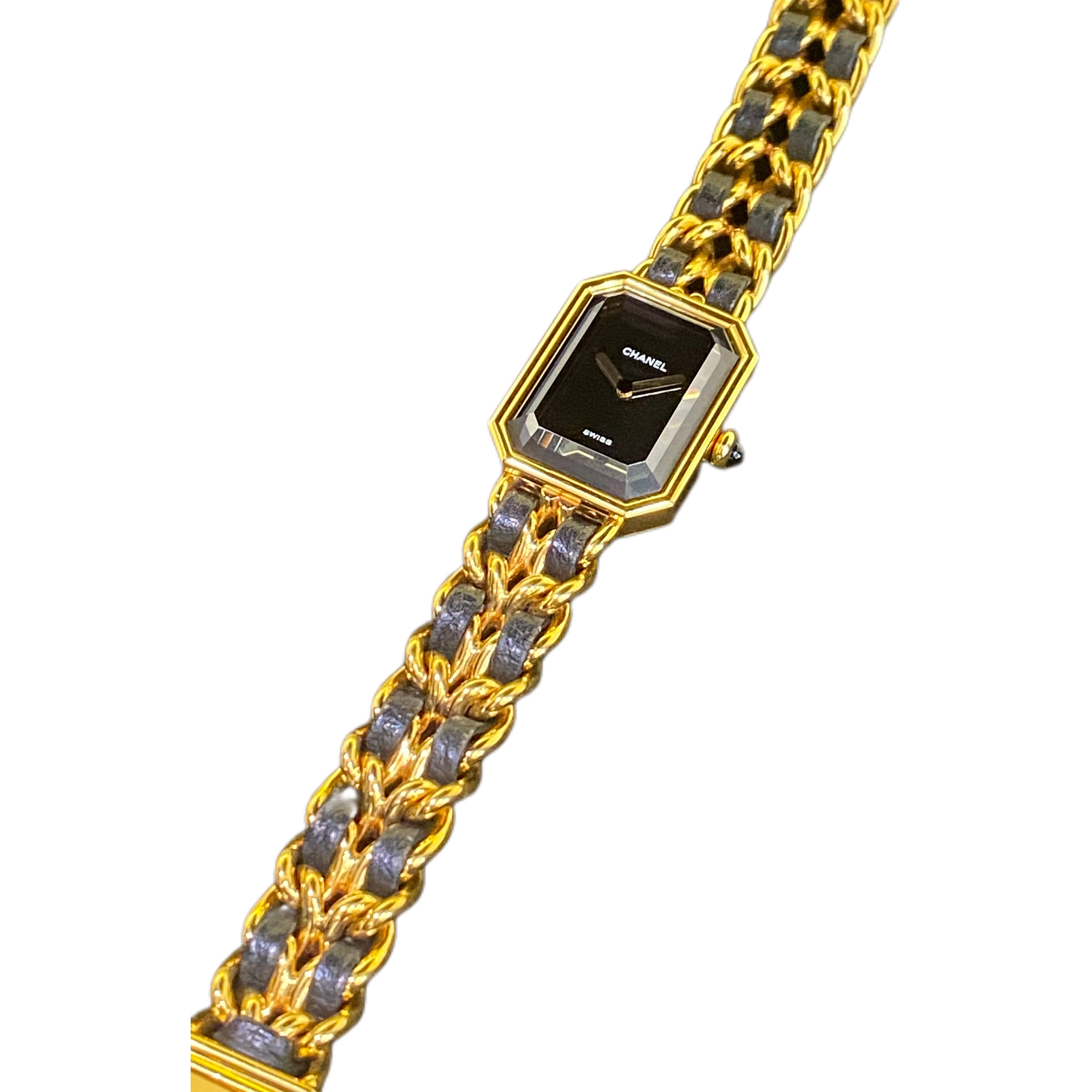 CHANEL シャネル　プルミエールL　H0001　ブラック　GP/SS/革　レディース　クォーツ　【208】2148103704673