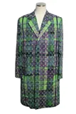LOUIS VUITTON ルイ・ヴィトン 衣類 モノグラムネオンチェックコート メンズ50 グリーン/パープル ウール 1A98EB 参考定価:\508,200- (2143000540355) 【200】