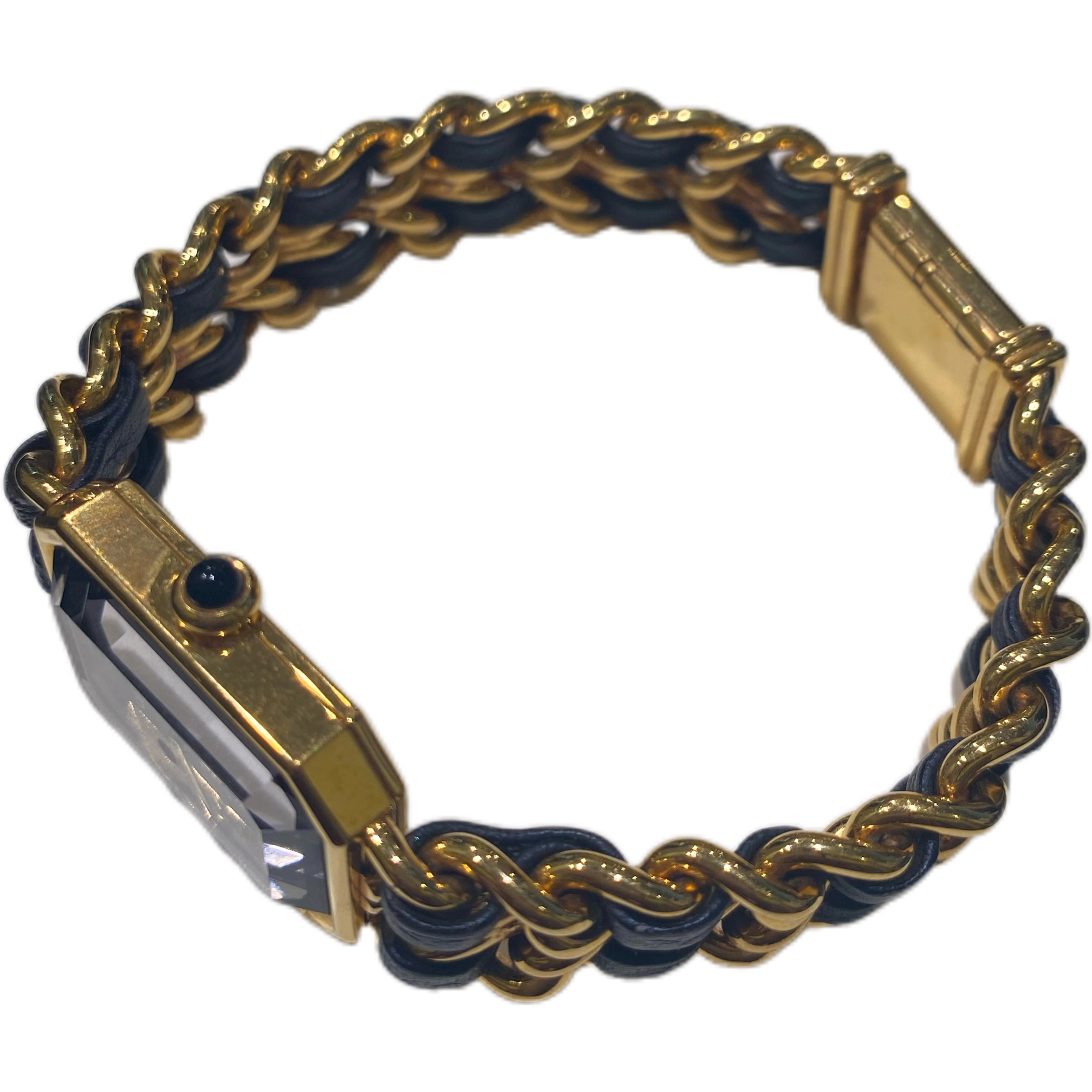 CHANEL シャネル　プルミエールL　H0001　ブラック　GP/SS/革　レディース　クォーツ　【208】2148103704673