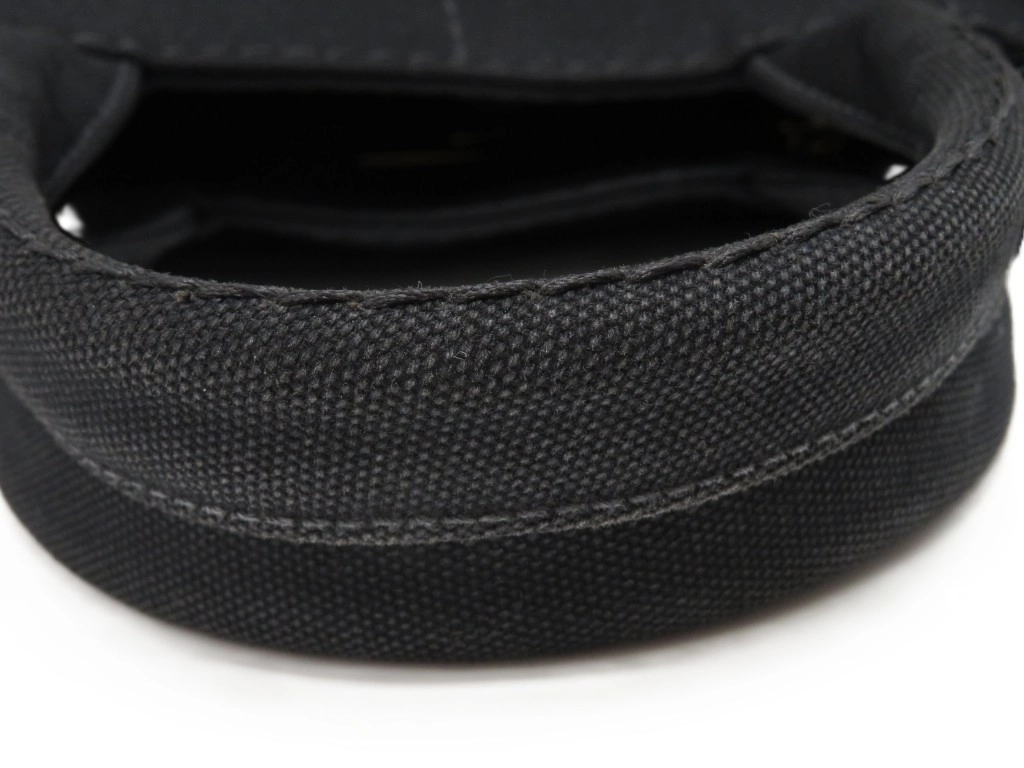 PRADA　プラダ　　カナパＭ　ブラック　キャンバス　サフィアーノ　BN2642【431】2148103757945
