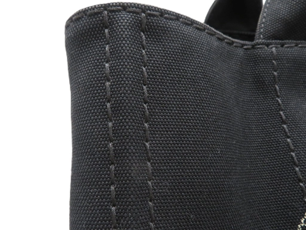 PRADA　プラダ　　カナパＭ　ブラック　キャンバス　サフィアーノ　BN2642【431】2148103757945