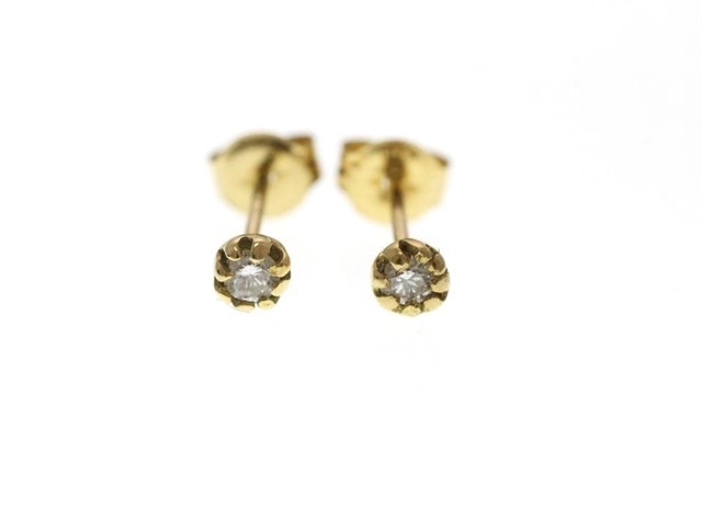 JEWELRY ノンブランド ピアス K18 イエローゴールド ダイヤモンド 0.3g【473】