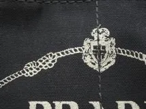 PRADA　プラダ　　カナパＭ　ブラック　キャンバス　サフィアーノ　BN2642【431】2148103757945