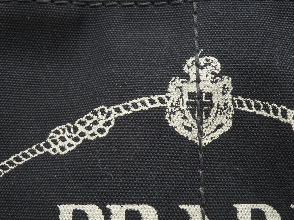 PRADA　プラダ　　カナパＭ　ブラック　キャンバス　サフィアーノ　BN2642【431】2148103757945