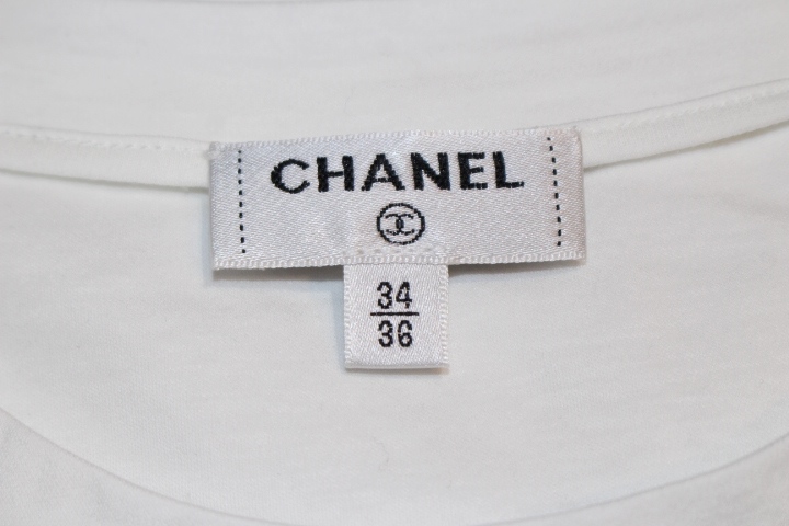 CHANEL シャネル 半袖Tシャツ レディース34/36 ホワイト コットン ココ