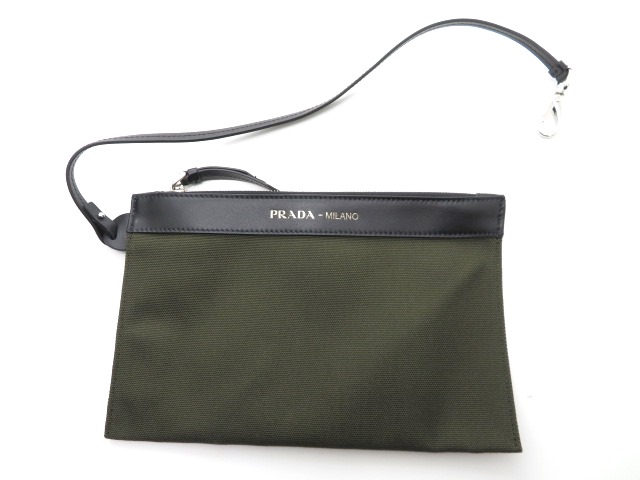 PRADA プラダ バッグ ショルダートートバッグ デニム レザー ブルー